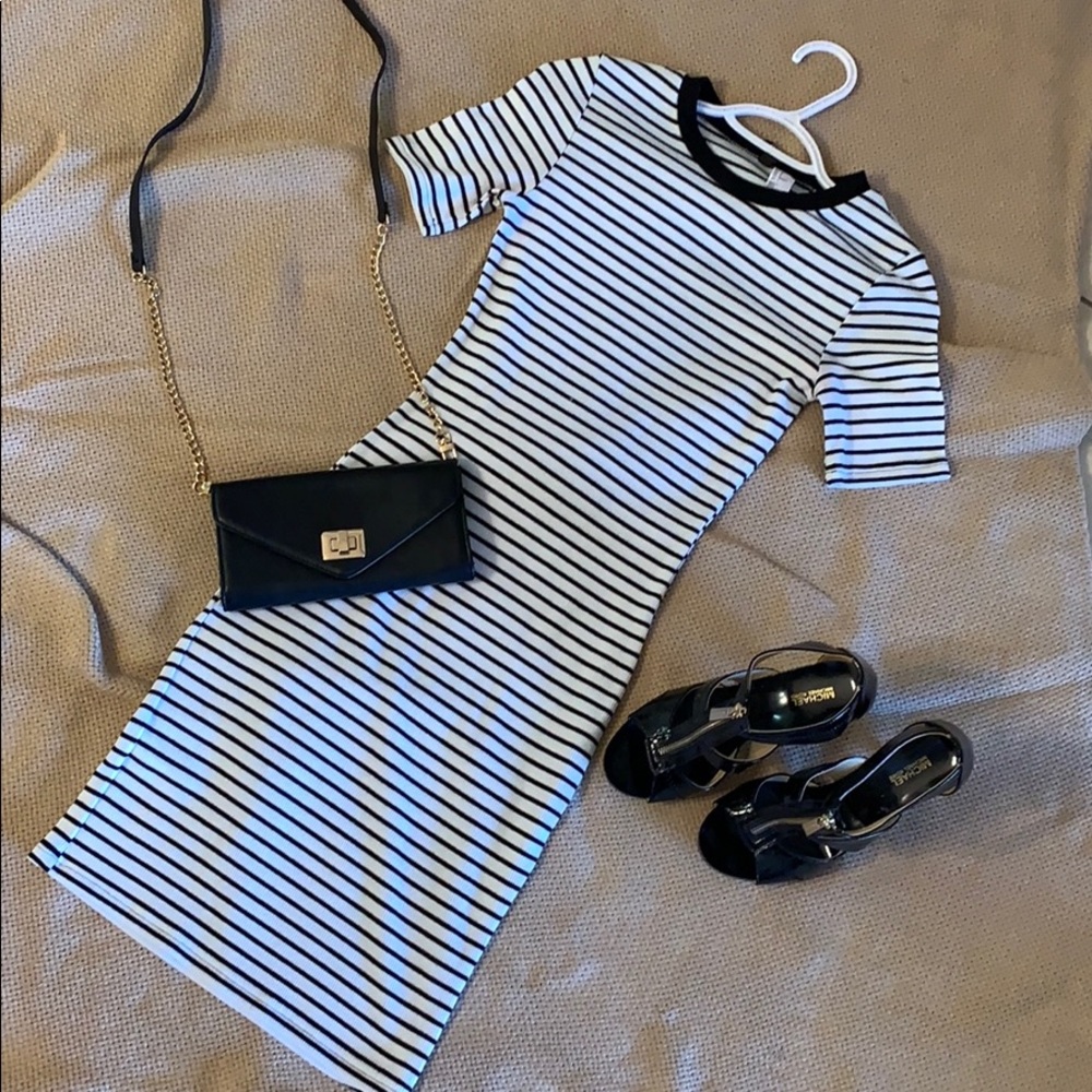 Stripe midi dress